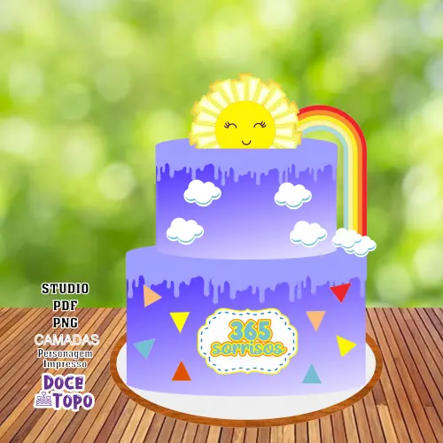 Topo de Bolo 365 Dias 03 Studio/PDF/PNG