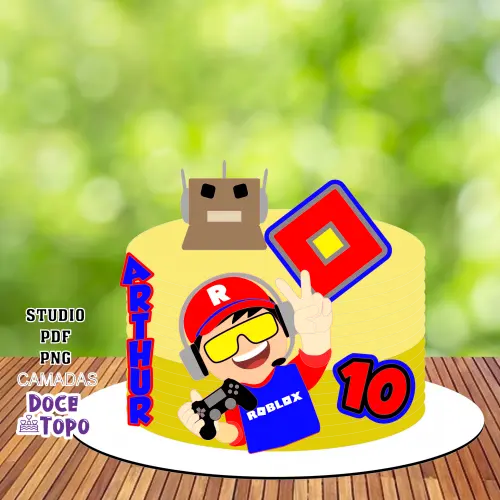Topo de Bolo Roblox 03 Studio/PDF/PNG
