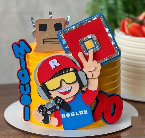 Topo de Bolo Roblox 03 Studio/PDF/PNG
