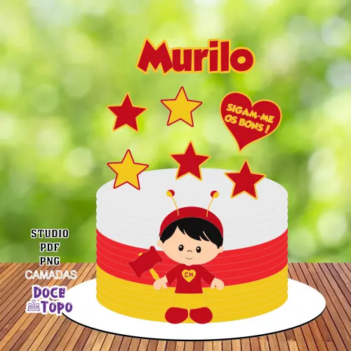 Topo de Bolo Chaves - Chapolin 02 Studio/PDF/PNG