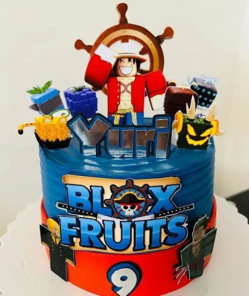 Topo de Bolo Blox Fruit 01 Somente Studio