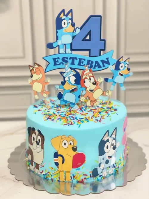 Topo de Bolo Bluey e Bingo 01 Somente Studio