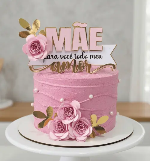 Topo de Bolo Dia das Mães 10 Studio/PDF/PNG