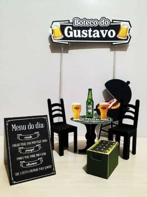 Topo de Bolo Boteco 05 Somente Studio