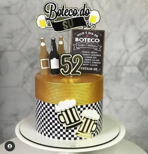 Topo de Bolo Boteco 14 Somente Studio