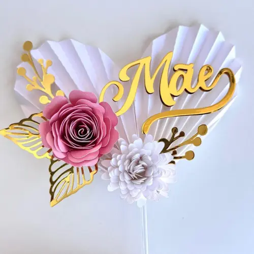 Topo de Bolo Dia das Mães 12 Somente Studio