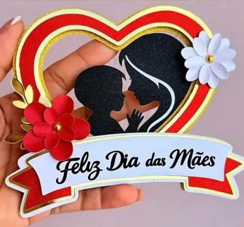 Topo de Bolo Dia das Mães 15 Somente Studio