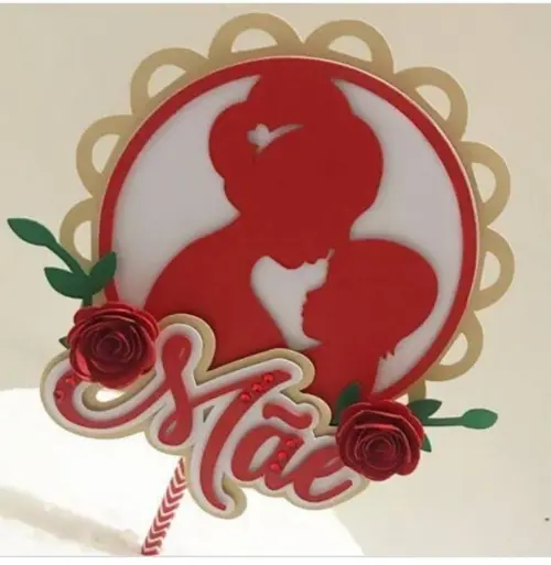 Topo de Bolo Dia das Mães 18 Somente Studio