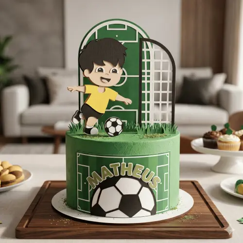 Topo de Bolo Futebol Copa - Brasil 14 Somente Studio