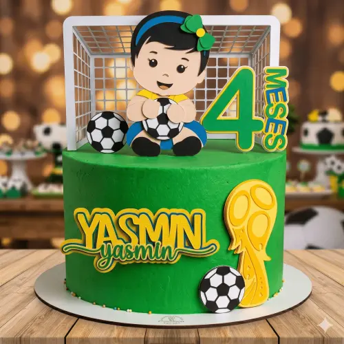 Topo de Bolo Futebol Copa - Brasil 15 Somente Studio