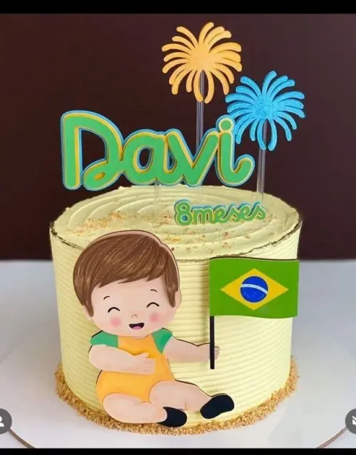 Topo de Bolo Futebol Copa - Brasil 39 Somente Studio