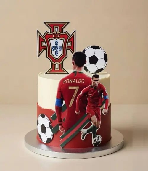 Topo de Bolo CR7 Portugal 02 Studio/PDF/PNG