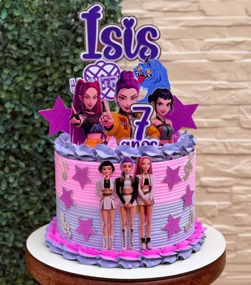 Topo de Bolo Guerreiras do K-Pop 16 Studio/PDF/PNG
