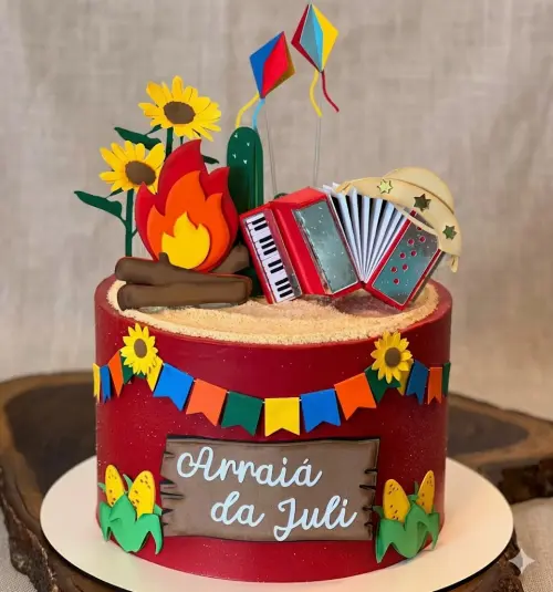 Topo de Bolo Festa Junina 77 Somente Studio