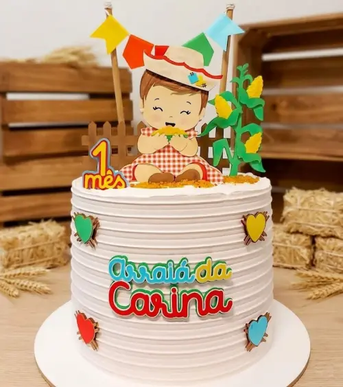 Topo de Bolo Festa Junina 81 Somente Studio