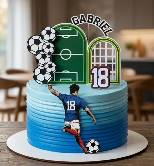 Topo de Bolo Futebol 02 Studio/PDF/PNG