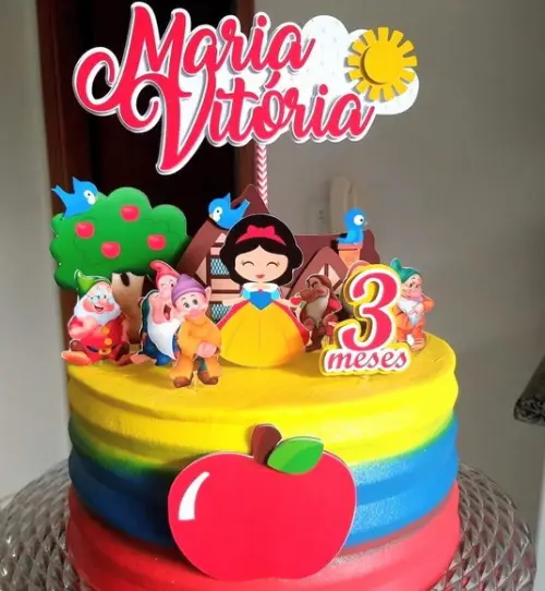 Topo de Bolo Branca de Neve 03 - Somente Studio
