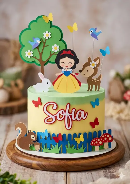 Topo de Bolo Branca de Neve 10 - Somente Studio