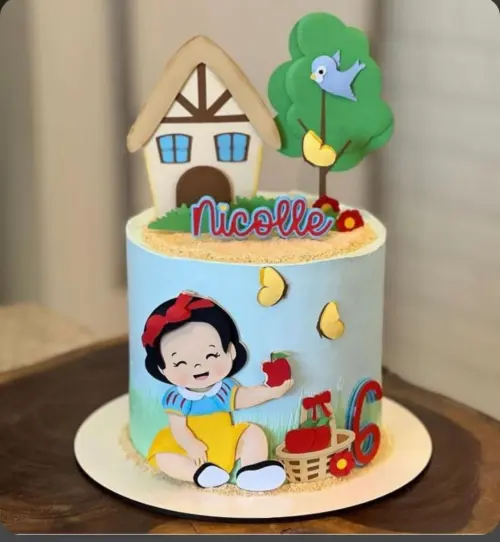 Topo de Bolo Branca de Neve 19 - Somente Studio