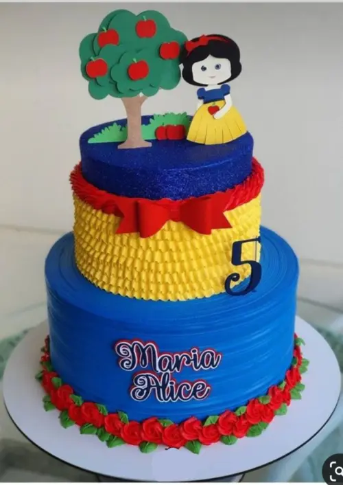 Topo de Bolo Branca de Neve 22 - Somente Studio