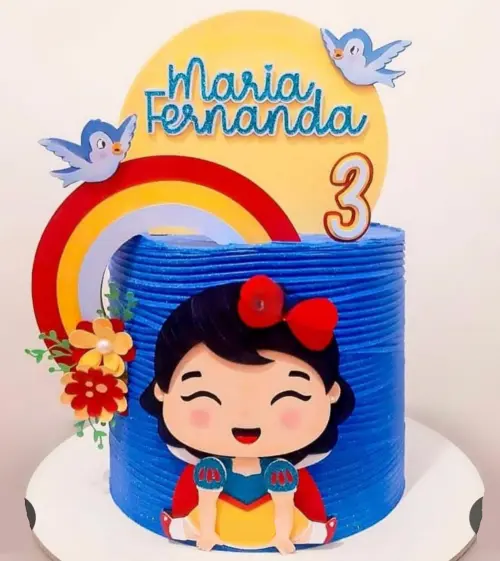 Topo de Bolo Branca de Neve 33 - Somente Studio