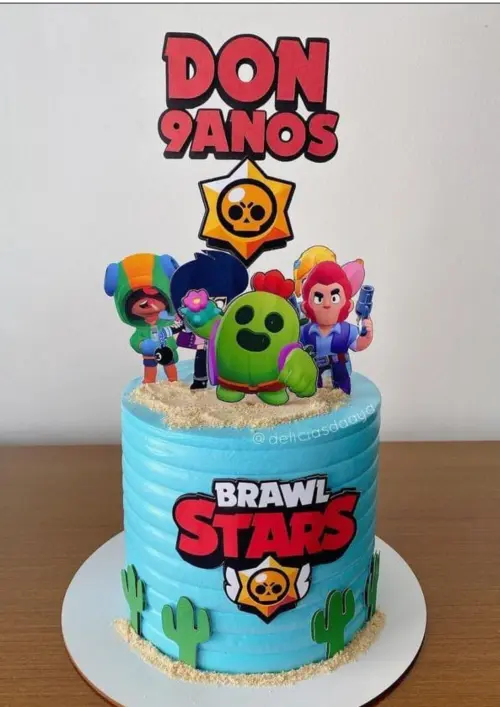 Topo de Bolo Brawl Stars 01 - Somente Studio