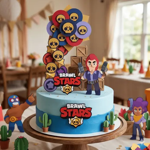 Topo de Bolo Brawl Stars 03 - Somente Studio