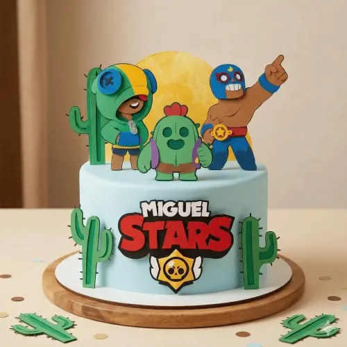 Topo de Bolo Brawl Stars 04 - Somente Studio