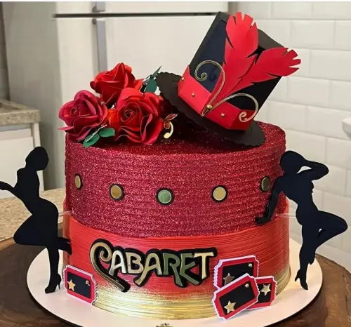 Arquivo de Corte Topo de Bolo Cabaré 01 Somente Studio