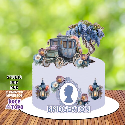Topo de Bolo Bridgerton 01 Studio/PDF/PNG