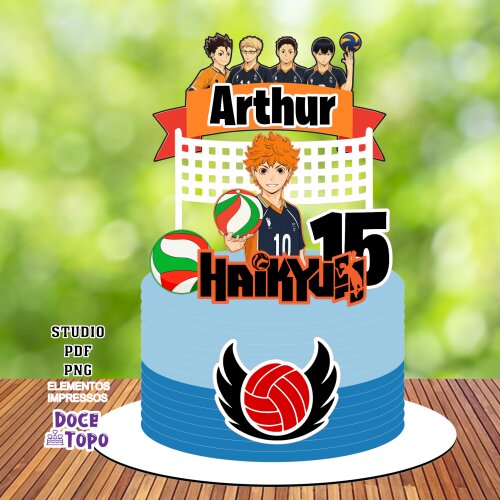 Topo de Bolo Haikyuu 01 Studio/PDF/PNG