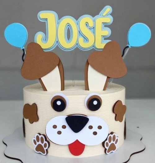 Arquivo de Corte Topo de Bolo Cachorrinhos 10 Somente Studio