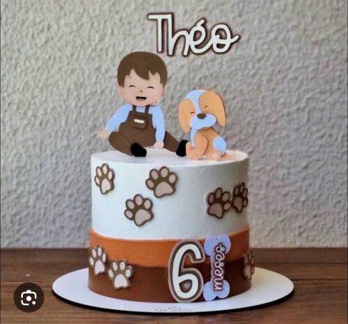 Arquivo de Corte Topo de Bolo Cachorrinhos 12 Somente Studio