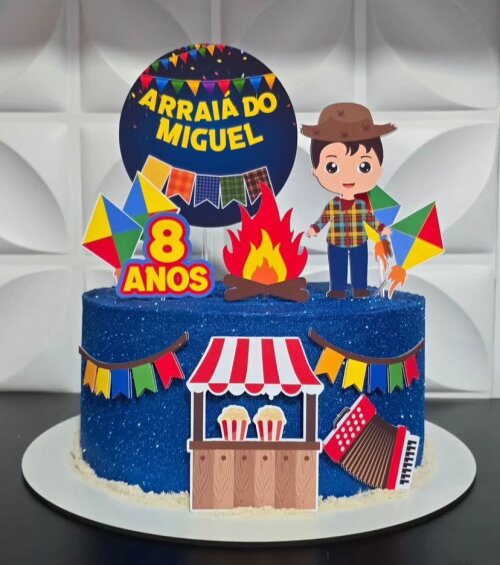 Topo de Bolo Festa Junina 95 Somente Studio