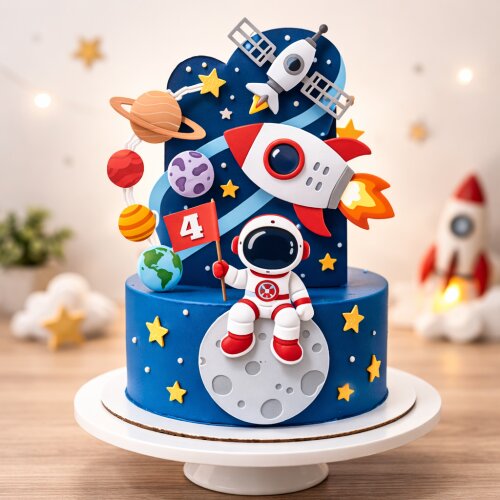 Topo de Bolo Astronauta 23 Somente Studio