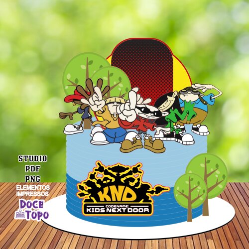 Topo de Bolo A Turma do Bairro 01 Studio/PDF/PNG