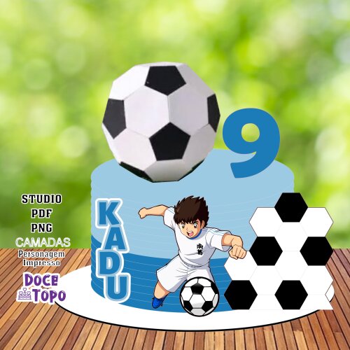 Topo de Bolo Super Campeões - Tsubasa Studio/PDF/PNG