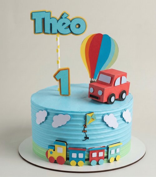 Topo de Bolo Carrinhos 11 Somente Studio