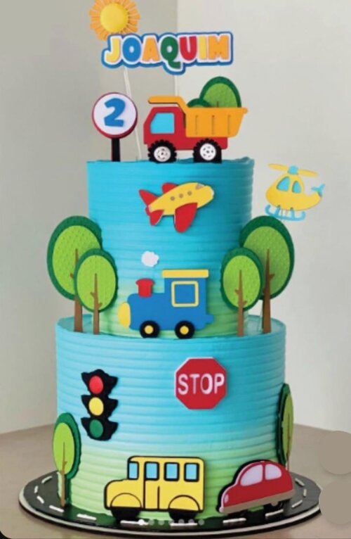 Topo de Bolo Carrinhos 13 Somente Studio