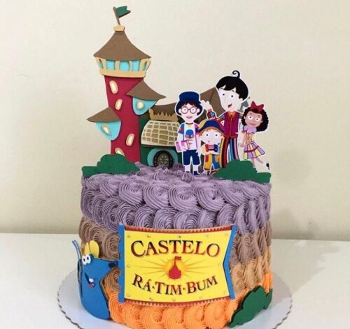 Topo de Bolo Castelo Rá Tim Bum 01 Somente Studio