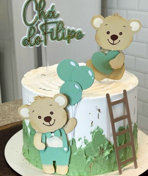 Topo de Bolo Chá de Bebê 02 Somente Studio
