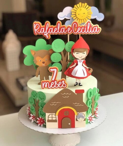Topo de Bolo Chapeuzinho Vermelho 04 Somente Studio