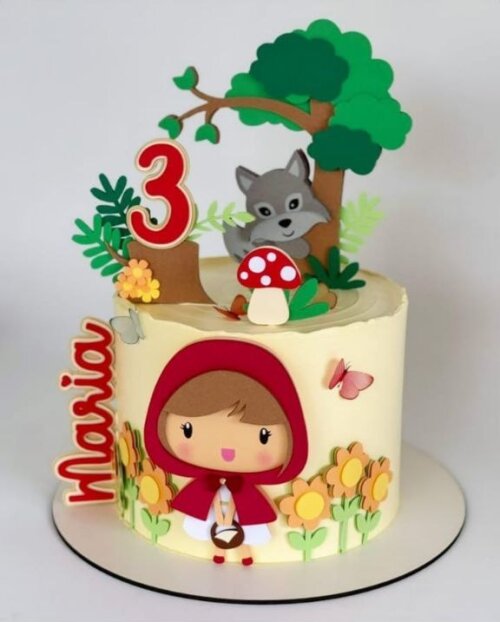 Topo de Bolo Chapeuzinho Vermelho 13 Somente Studio