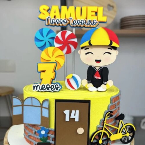 Topo de Bolo Chaves - Kiko 01 Somente Studio