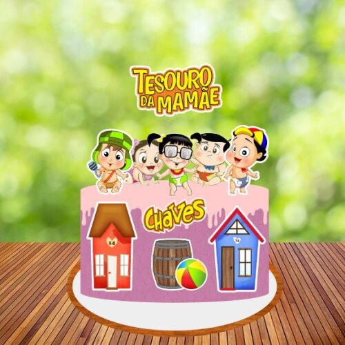 Topo de Bolo Chaves 02 Somente Studio