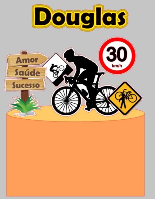 Topo de Bolo Ciclista 01 Somente Studio