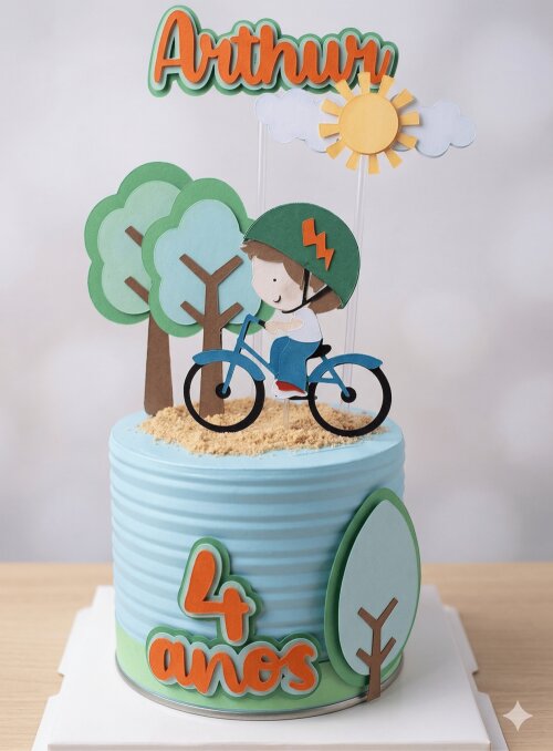 Topo de Bolo Ciclista 04 Somente Studio