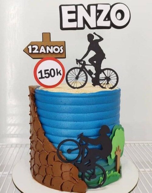 Topo de Bolo Ciclista 10 Somente Studio
