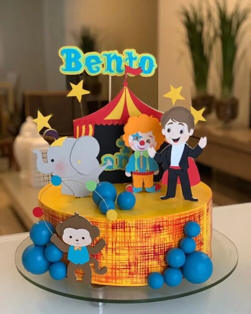Topo de Bolo Circo 25 Somente Studio