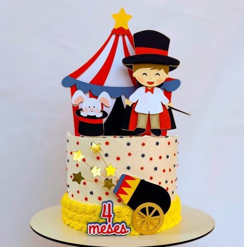 Topo de Bolo Circo 26 Somente Studio